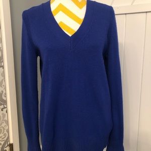 Banana Republic Cobalt Blue V-Neck Sweater Medium